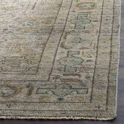 Handmade Blue Wool 4' x 6' Rectangular Rug