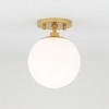 Mitzi Stella 1 - Light Semi-Flush Mount in  Old Bronze White Shade - 2 of 4