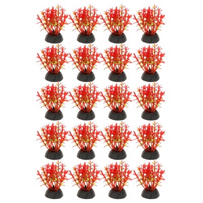 Unique Bargains Aquarium Plastic Plants for Fish Tank Landscape Decoration 1.97" 20 Pcs