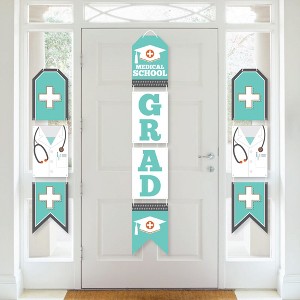 Big Dot of Happiness Medical School Grad - Hanging Vertical Paper Door Banners - Doctor Graduation Party Wall Decoration Kit - Indoor Door Decor - 1 of 4