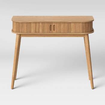Adelpha Console Table with Sliding Doors Natural - Threshold™