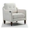 TOAOTBNBO Multi-Layered Cushioning Accent Chair, Ergonomic Wide Armchair with Soft Padded Seat Mid-Century Single Sofa Chair for Office, Beige - 2 of 4