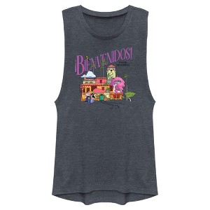 Juniors Womens Encanto Mirabel Bienvenidos Casa De Los Madrigal Festival Muscle Tee - 1 of 4