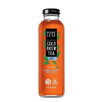 Pure Leaf Cold Brew Slightly Sweet Tea Beverage - 14 fl oz Glass Bottle ...