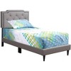 CAVINAS Twin Size Modern Casual Platform Bed Frame with High Upholstered Headboard,No Box Spring Needed - 2 of 4