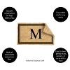 Evergreen Monogram Indoor Outdoor 100% Natural Coir Doormat 28" x 16" |  Letter  "M" - 4 of 4