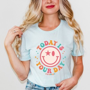 Simply Sage Market S.W.Smiley Today is Your Day Bold Smile Short Sleeve Tee - 1 of 4