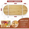 3 Pack Bamboo Charcuterie Boards Set, Large Bamboo Cheese Board Set With Deep Juice Groove for Kitchen, Chopping Board Set for Entertaining - 3 of 4