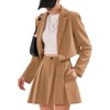 EXLURA Women's Business Casual Blazer Suit Sets and Pleated Mini Skirt 2 Piece Outfits Trendy Long Sleeve Y2K Clothes 2025 - 2 of 4