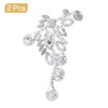 Unique Bargains Sparkling Elegant Wedding Crystal Rhinestone Applique for DIY Sewing - 3 of 4