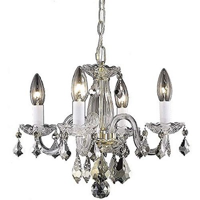 Rococo 15" Gold Pendant with Clear Royal Cut Crystal
