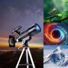 150X High Magnification 70mm Aperture Astronomical Telescope with Tripod Mount (15X-150X) Portable Travel Telescope with Phone Adapter Blue - 4 of 4