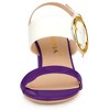 Allegra K Women's Contrast Color Slingback Block High Chunky Heel Sandals - 2 of 4