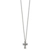 Chisel Stainless Steel Antiqued and Polished Cross Pendant on a 24.5" Cable Chain Necklace - 3 of 4