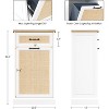 Tilt Out Trash Cabinet, Rattan Trash Can Cabinet with 10 Gallon Storage, Hidden Garbage Bin Holder for Kitchen Dining Living Room - 2 of 4