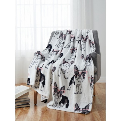 Dog print discount blankets and throws