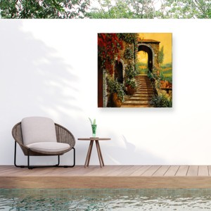 Trademark Fine Art - "Le Scale" Outdoor Canvas - 1 of 4