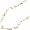 Anna-Kaci Women's Minimalist Gold Tone Paperclip Chain Fashion Necklace Simple Modern Design - Gold - 2 of 4
