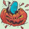 Girl's Design By Humans Halloween smashed pumpkin By BlackBerry55 T-Shirt - 2 of 2
