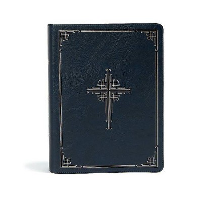 CSB Ancient Faith Study Bible, Navy Leathertouch, Indexed - by  Holman Bible Staff (Leather Bound)