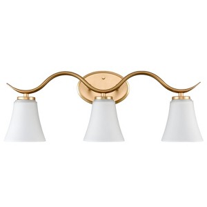 Claxy Modern Gold Bathroom Vanity Light Fixture 3-Light Milk Glass - 1 of 4