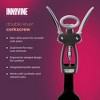 Innovine Double Lever Corkscrew, Ergonomic Winged Wine Opener with Non-stick Worm, Durable and Easy to Use, Perfect for Home Bar, Set of 1, Graphite - 2 of 4