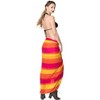LA LEELA Women's Summer Beach Bikini Wraps Sarong Cover up Wrap Skirt Swimsuit Swimwear Cover Ups for Womens One Size Pink, Tie Dye Design - 4 of 4