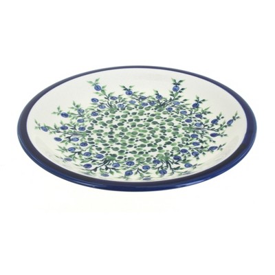 Blue Rose Polish Pottery Porcelain Vine Small Dinner Plate