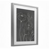 Stupell Industries Gray Poppies Outline Framed Print Under Glass - 2 of 4
