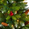 Nearly Natural 56-in Snow Tipped Portland Spruce Artificial Christmas Tree with Frosted Berries and Pinecones with 100 Clear LED Lights in White - 3 of 3