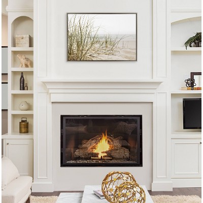 Gray Coastal Beach Grass Landscape Canvas Print, 23x33