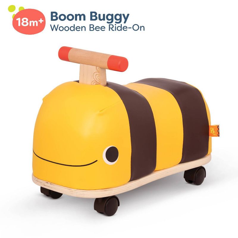 B. toys Wooden Bee Ride-On - Boom Buggy, 4 of 14