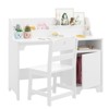 Wooden Study Writing Table with Chair and Cabinet for Children - 3 of 4