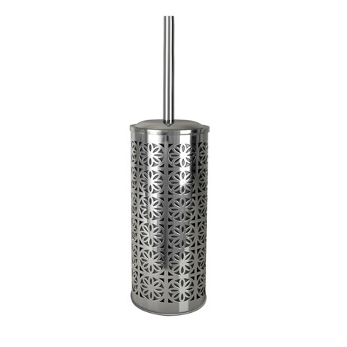 Silver toilet outlet brush