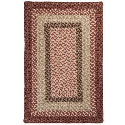 Colonial Mills Tiburon Braided Rug, Rusted Rose 3' square, Square Shape