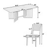 9-Piece Extendable Dining Set with Solid Wood Table & 8 Upholstered Chairs, Adjustable Length 59.9"–83.9", Slatted Leg Design-Cuddlewood - 4 of 4