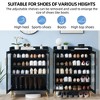 Shoe Cabinet with Glass Doors, 5-Tier Entryway Shoe Organizer Storage Rack with Large Storage and Adjustable Shelves for Hallway, Living Room - 3 of 4