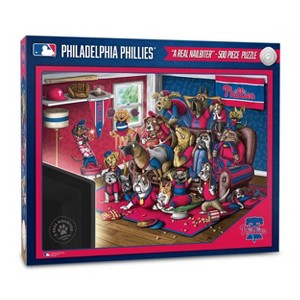 MLB Philadelphia Phillies Purebred Fans 'A Real Nailbiter' Puzzle - 500pc - 1 of 3