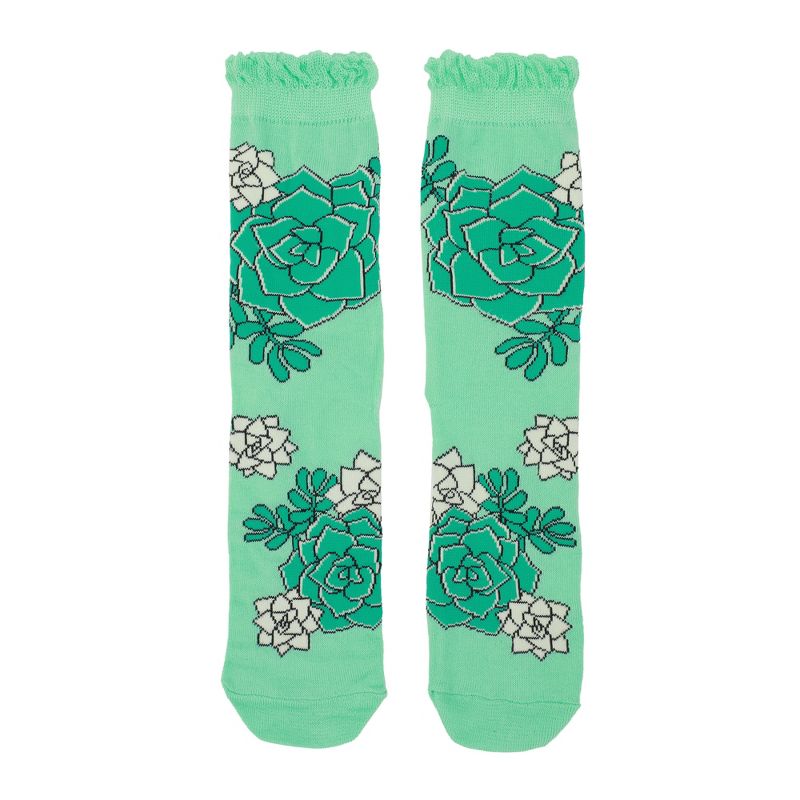 Desert Cacti & Flowers Women's 3-Pair Casual Crew Socks, 3 of 7