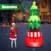 SEVOBAL Inflatable Holiday Decorations Lighted Blow-Up Xmas Tree Christmas Inflatable Outdoor Decoration, Green, 39.5"*39.5"*96" - 2 of 4