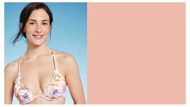 Women's Ruffle Underwire Bikini Top - Shade & Shore™ Multi Floral Print, 2 of 11, play video