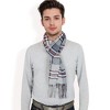 anna-Kaci Men's Classic Plaid Patterned Scarf with Fringed Edges Soft Lightweight Winter Accessory for Timeless Style - 4 of 4
