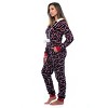 Just Love Womens One Piece Winter Holiday Adult Bodysuit Faux Shearling Lined Hoody Xmas Pajamas - 2 of 4