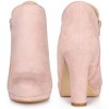 Perphy Women's Platform Round Toe Chunky High Heels Ankle Boots - 2 of 4