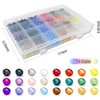 JDICTION 1200pcs 6mm Crystal Glass AB Beads (Faceted) - Spacer Beads for Jewelry Making, 24 Colors with Container Box - 3 of 4