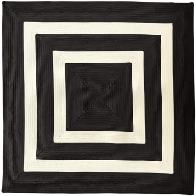 Colonial Mills La Playa - Black & White 5 Ft square Square Rug Indoor/Outdoor 100% Polypropylene