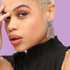 SOHI Women's Silver Corroded Drop Earrings - 3 of 3