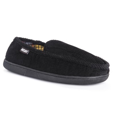 MUK LUKS Men's Corduroy Slipper with Flannel Lining