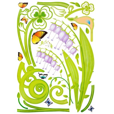 Slickblue Green Branches Large Wall Decals 19.5"x27.0" - Vinyl Stickers for Living Room and Bedroom Decor