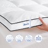 Itopfox King Mattress Topper, Extra Thick Cooling Pillowtop for Back Pain Relief, Plush Pad with Deep Pocket & Down Alternative Filling - 3 of 4